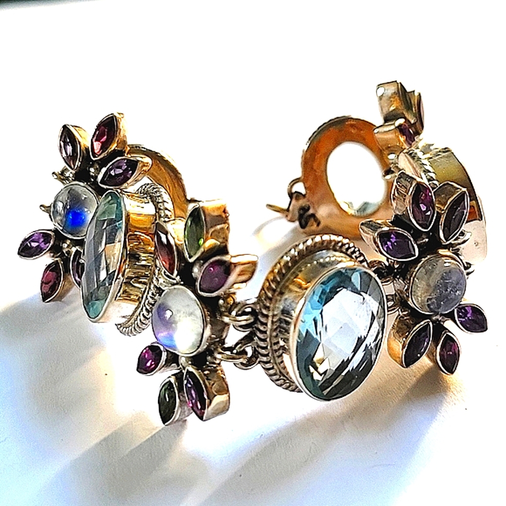 4 of 500 Nicky Butler Sterling Silver multi gemstone bracelet